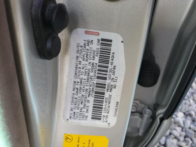 JTHBN30F710046554 - 2001 LEXUS LS 430 SILVER photo 12