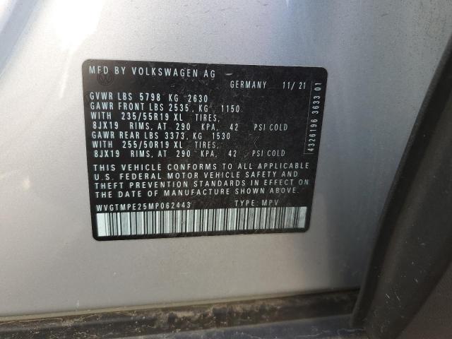 WVGTMPE25MP062443 - 2021 VOLKSWAGEN ID.4 PRO S ვერცხლისფერი ფოტო 14