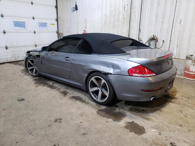 WBAEB53508CX61865 - 2008 BMW 650I I GRAY photo 2