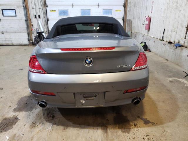 WBAEB53508CX61865 - 2008 BMW 650I I GRAY photo 6