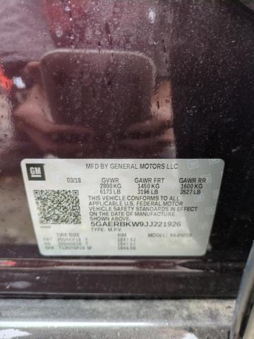 5GAERBKW9JJ221926 - 2018 BUICK ENCLAVE ESSENCE 勃艮第红 照片 13