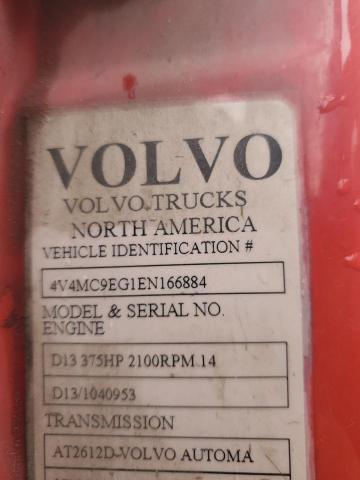 4V4MC9EG1EN166884 - 2014 VOLVO VN VNM RED photo 10