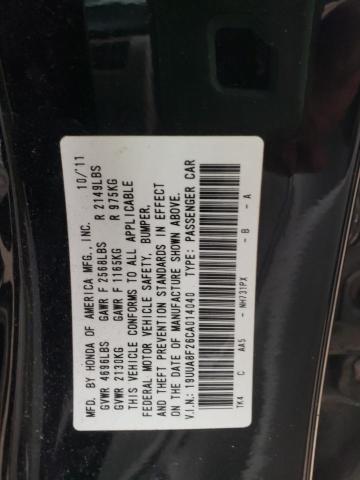 19UUA8F26CA014040 - 2012 ACURA TL BLACK photo 12