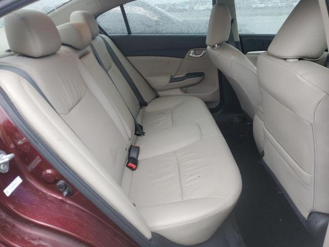 19XFB2F96DE026752 - 2013 HONDA CIVIC EXL ბურგუნდია ფოტო 10