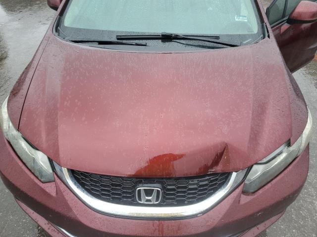 19XFB2F96DE026752 - 2013 HONDA CIVIC EXL ბურგუნდია ფოტო 11