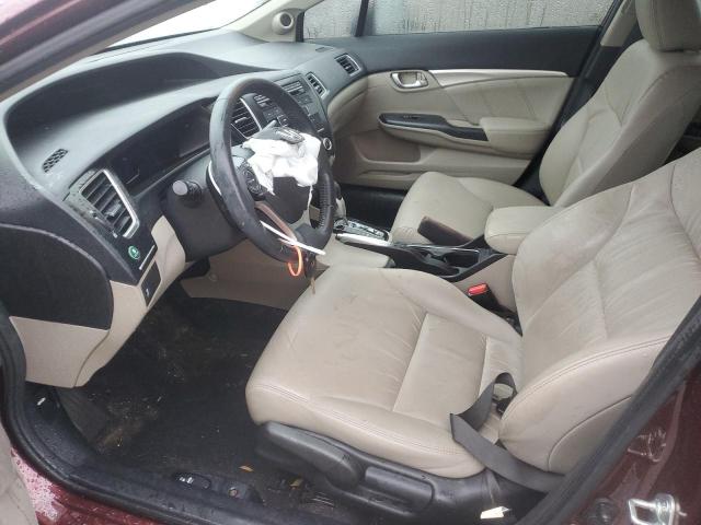 19XFB2F96DE026752 - 2013 HONDA CIVIC EXL ბურგუნდია ფოტო 7