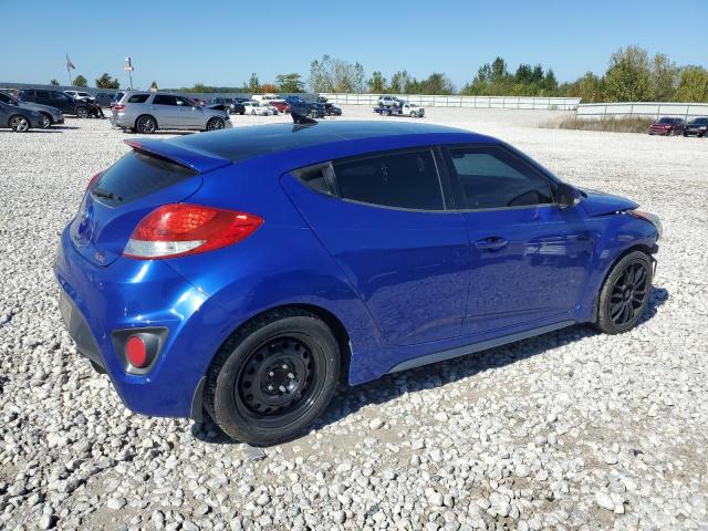 KMHTC6AE3EU195668 - 2014 HYUNDAI VELOSTER TURBO BLUE photo 3