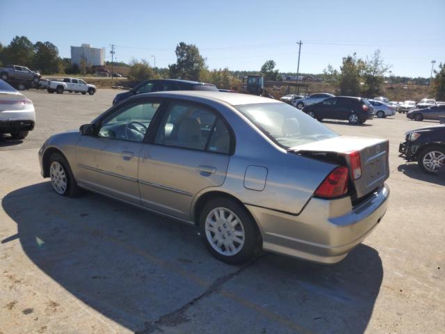 1HGES16505L023133 - 2005 HONDA CIVIC LX TAN photo 2