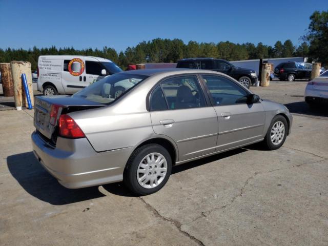 1HGES16505L023133 - 2005 HONDA CIVIC LX TAN photo 3