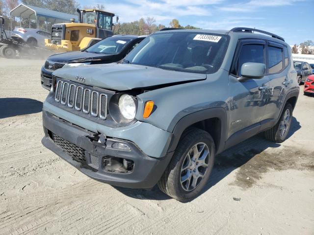 ZACCJBBB2JPH32887 - 2018 JEEP RENEGADE LATITUDE GRAY photo 1