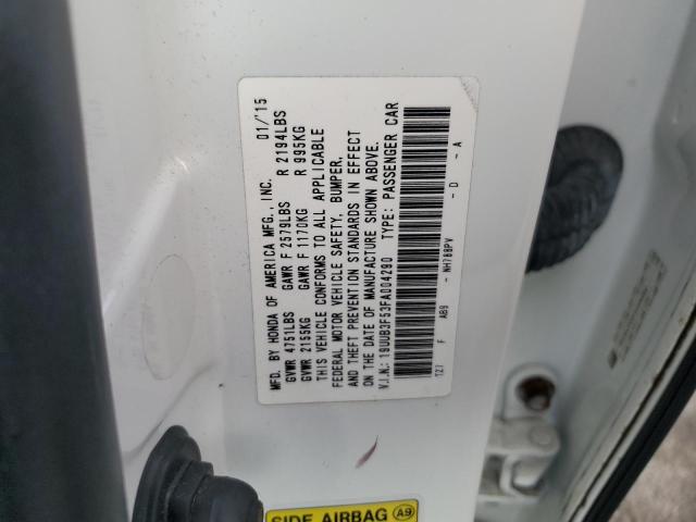 19UUB3F53FA004290 - 2015 ACURA TLX TECH WHITE photo 12