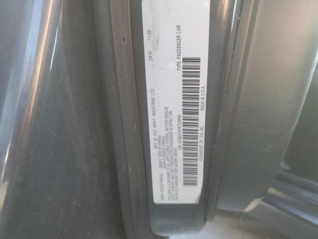 4S3BL616197226686 - 2009 SUBARU LEGACY 2.5I GRAY photo 12