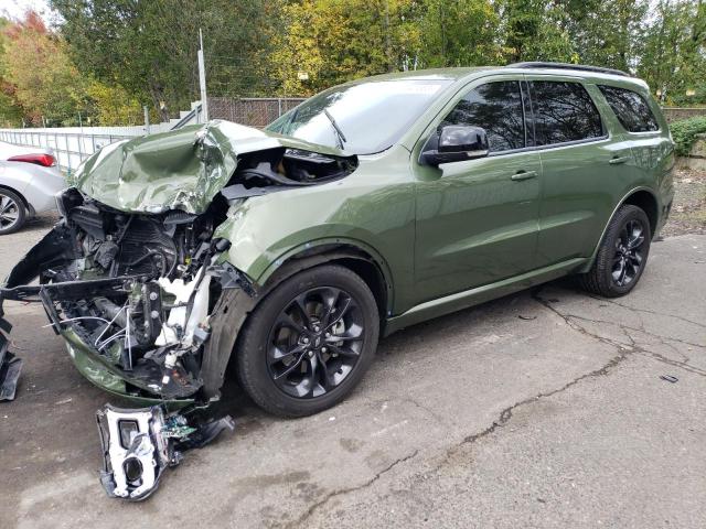 1C4RDJDG2MC805866 - 2021 DODGE DURANGO GT GREEN photo 1