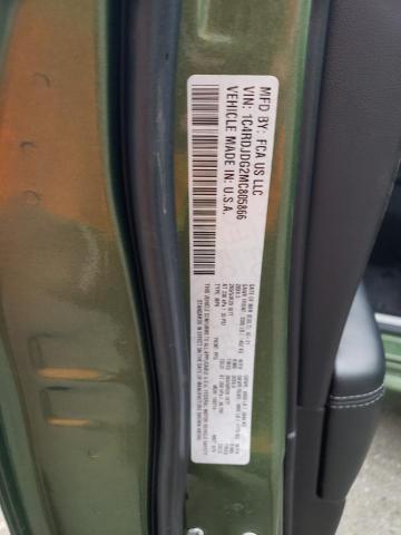 1C4RDJDG2MC805866 - 2021 DODGE DURANGO GT GREEN photo 13