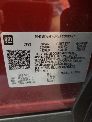 KL79MNSL8RB076872 - 2024 CHEVROLET TRAILBLAZE LS CRIMSON photo 13