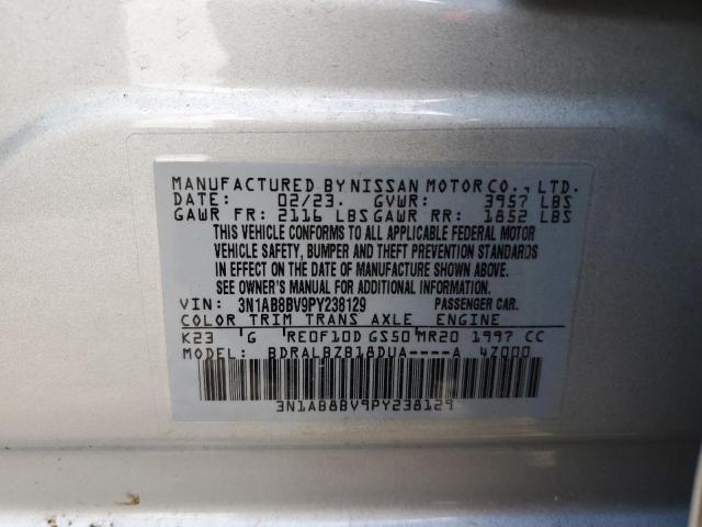 3N1AB8BV9PY238129 - 2023 NISSAN SENTRA S SILVER photo 13