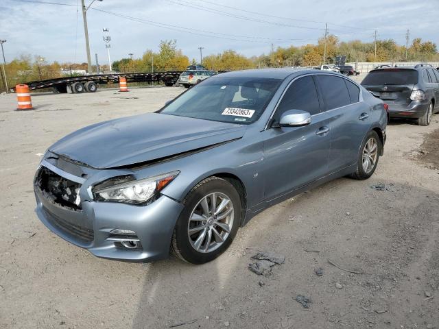 JN1BV7AR1EM696421 - 2014 INFINITI Q50 BASE TEAL photo 1