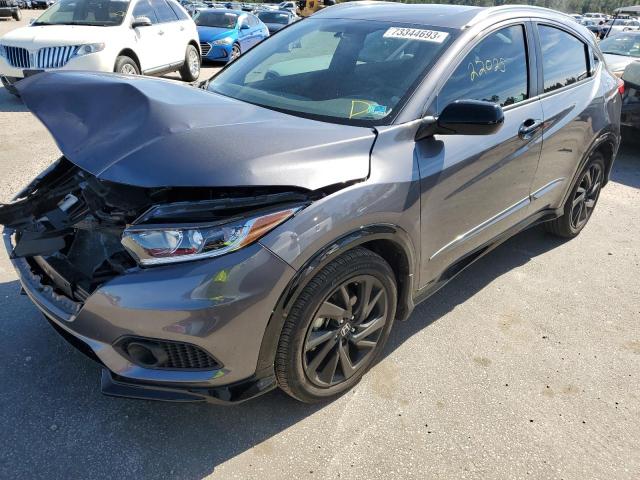 3CZRU5H15NM730992 - 2022 HONDA HR-V SPORT GRAY photo 1