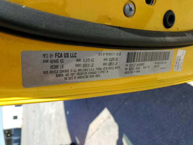 2C3CDZFJ0KH509451 - 2019 DODGE CHALLENGER R/T SCAT PACK YELLOW photo 13