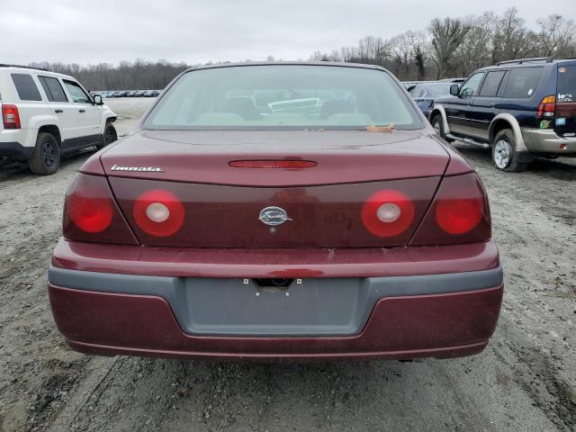 2G1WF55E829200099 - 2002 CHEVROLET IMPALA BURGUNDY photo 6