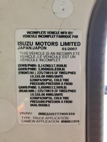 J8BE5J16777905358 - 2007 CHEVROLET TILT MASTE WHITE photo 10