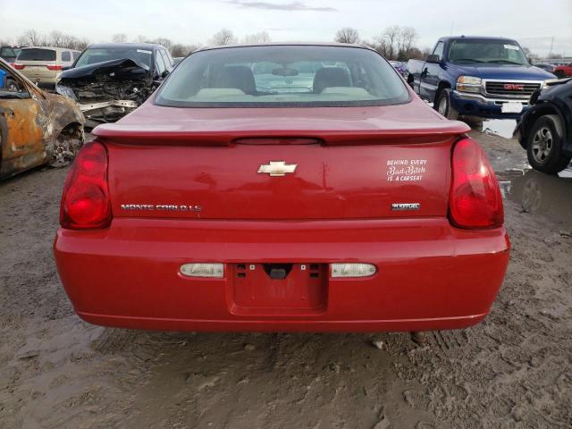 2G1WJ15K479242256 - 2007 CHEVROLET MONTE CARL LS RED photo 6