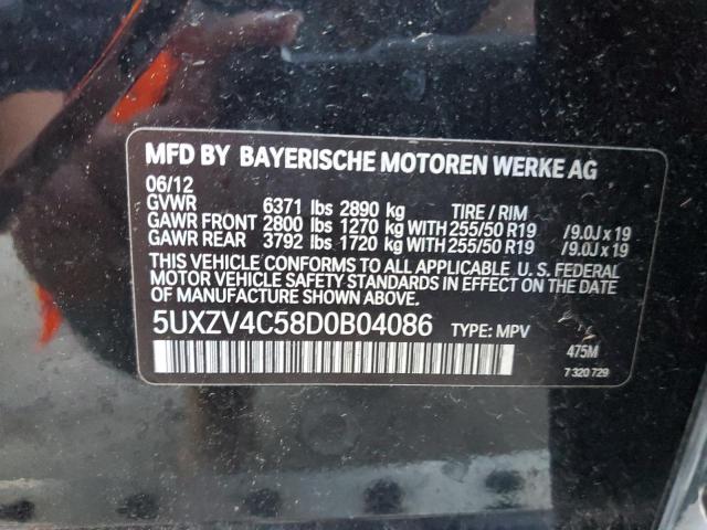 5UXZV4C58D0B04086 - 2013 BMW X5 XDRIVE35I BLACK photo 13