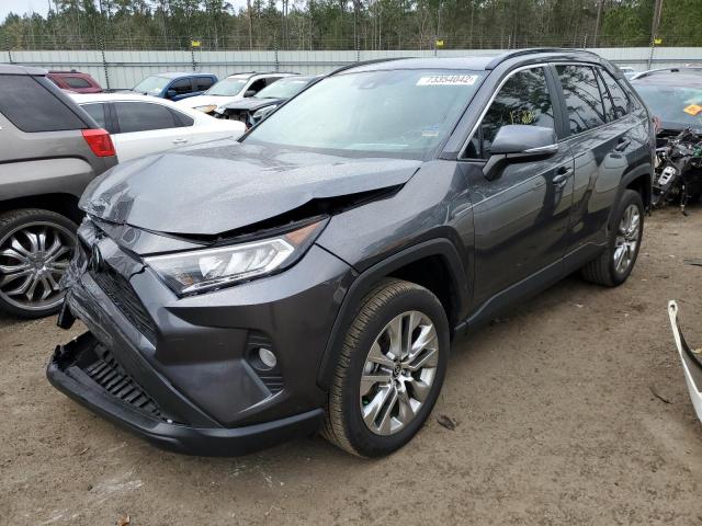 2T3C1RFV0MC170802 - 2021 TOYOTA RAV4 XLE PREMIUM GRAY photo 1