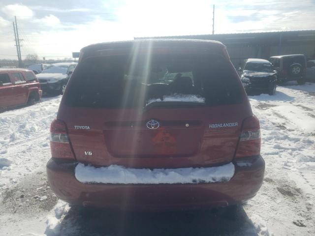 JTEDP21A840009272 - 2004 TOYOTA HIGHLANDER BASE BURGUNDY photo 6