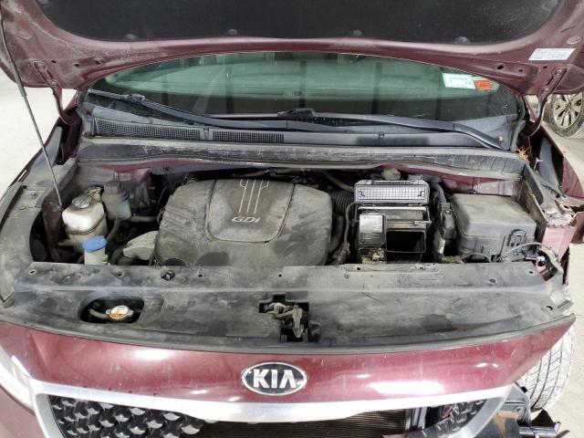 KNDMC5C19G6147192 - 2016 KIA SEDONA EX MAROON photo 12