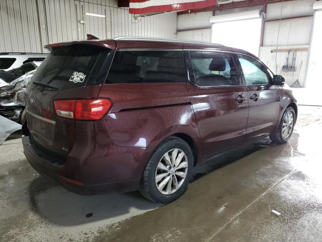 KNDMC5C19G6147192 - 2016 KIA SEDONA EX MAROON photo 3