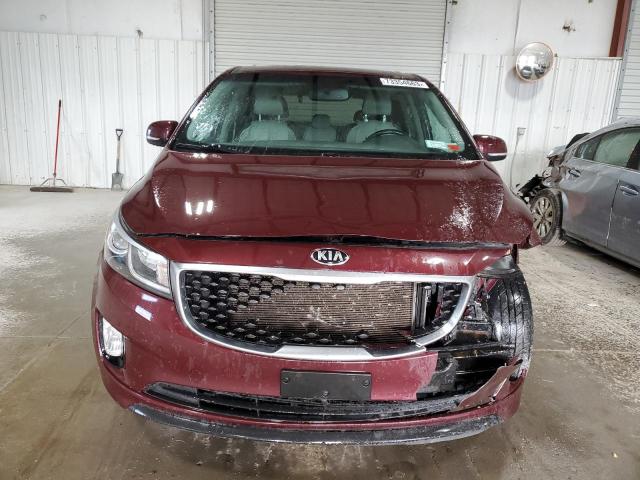 KNDMC5C19G6147192 - 2016 KIA SEDONA EX MAROON photo 5