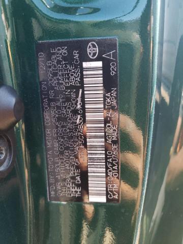 JTKJF5C74B3016964 - 2011 TOYOTA SCION TC 绿色 照片 12