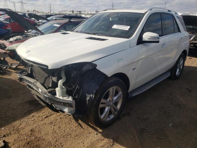 4JGDA5HBXCA074621 - 2012 MERCEDES-BENZ ML 350 4MATIC WHITE photo 1