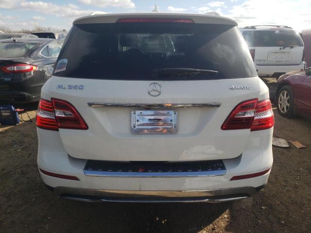 4JGDA5HBXCA074621 - 2012 MERCEDES-BENZ ML 350 4MATIC WHITE photo 6