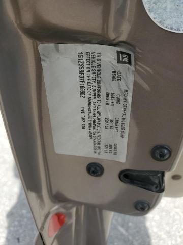 1G1ZS58F37F106952 - 2007 CHEVROLET MALIBU LS TAN photo 12