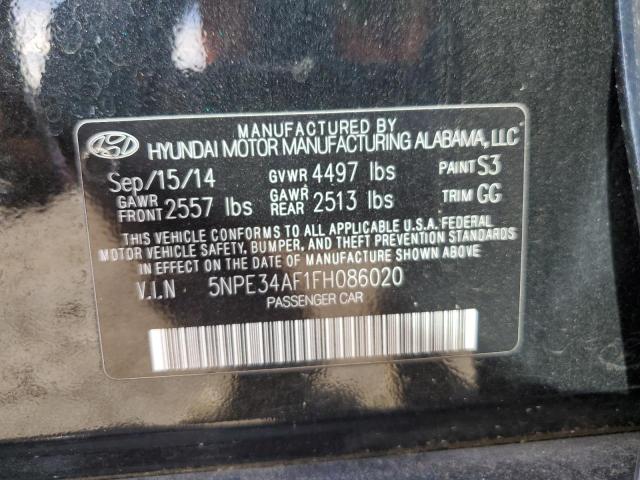 5NPE34AF1FH086020 - 2015 HYUNDAI SONATA SPORT BLACK photo 12