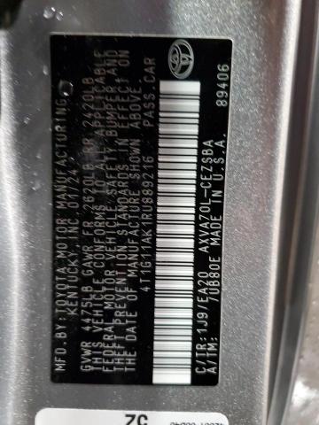 4T1G11AK1RU889216 - 2024 TOYOTA CAMRY SE NIGHT SHADE SILVER photo 13