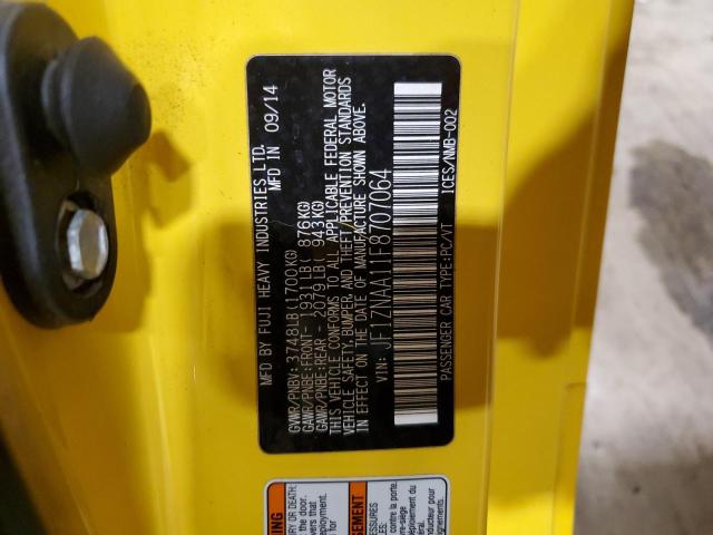 JF1ZNAA11F8707064 - 2015 TOYOTA SCION FR-S 黄色 照片 13