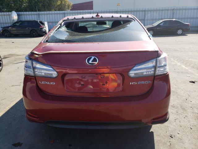 JTHBB1BA4A2016849 - 2010 LEXUS HS 250H RED photo 6