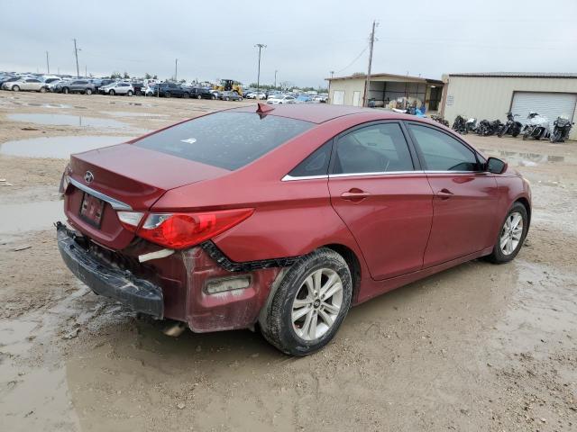 5NPEB4AC8DH715536 - 2013 HYUNDAI SONATA GLS RED photo 3