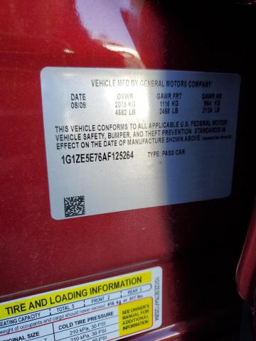 1G1ZE5E76AF125264 - 2010 CHEVROLET MALIBU LTZ მუქწითელი ფოტო 12