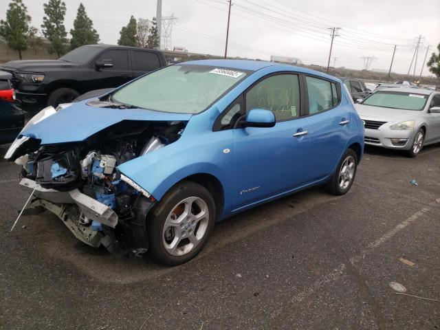 JN1AZ0CP8CT025172 - 2012 NISSAN LEAF SV BLUE photo 1