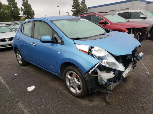 JN1AZ0CP8CT025172 - 2012 NISSAN LEAF SV BLUE photo 4