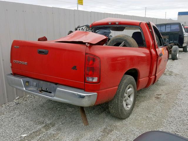 1D7HA16K52J219148 - 2002 DODGE RAM 1500 RED photo 4