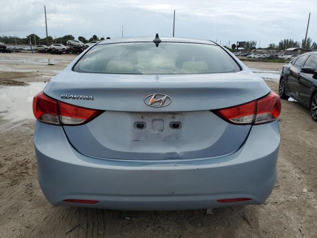 KMHDH4AE9DU616169 - 2013 HYUNDAI ELANTRA GLS BLUE photo 6