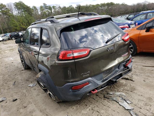 1C4PJMBS9EW278174 - 2014 JEEP CHEROKEE TRAILHAWK მწვანე ფოტო 2