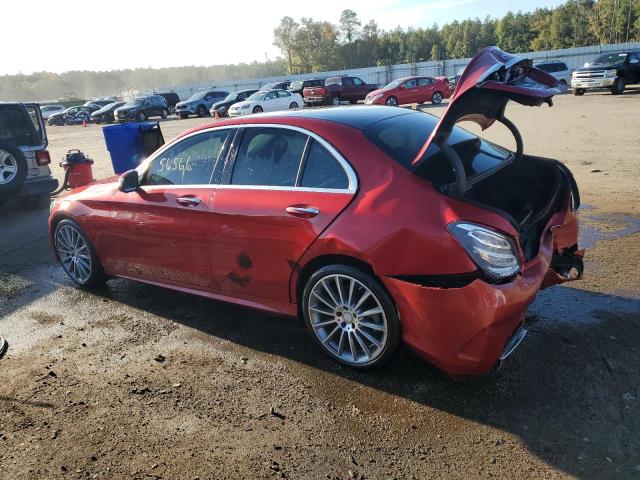 55SWF4JB1GU123705 - 2016 MERCEDES-BENZ C 300 RED photo 2