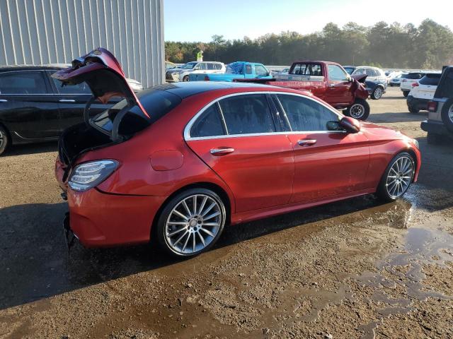 55SWF4JB1GU123705 - 2016 MERCEDES-BENZ C 300 RED photo 3