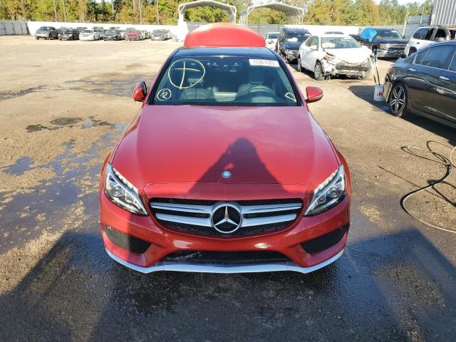 55SWF4JB1GU123705 - 2016 MERCEDES-BENZ C 300 RED photo 5